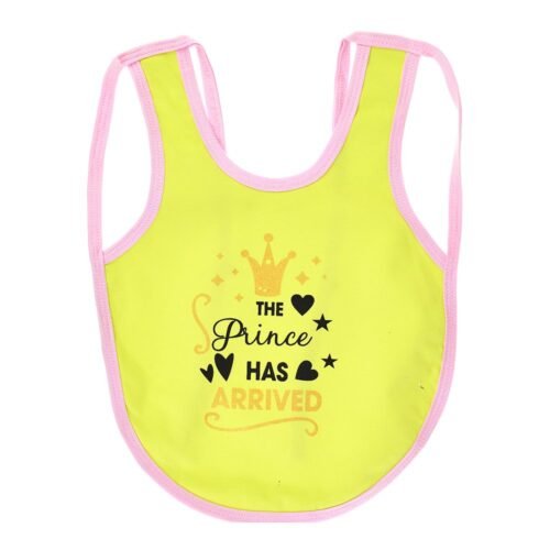 Multi-colors Printed Bib with diaper back size 38*29cm (2 Pieces) Girl g - Mix and Max - Colors: Fuchsia, Grey, and Light Blue - Sizes: 0-18 - Image 30