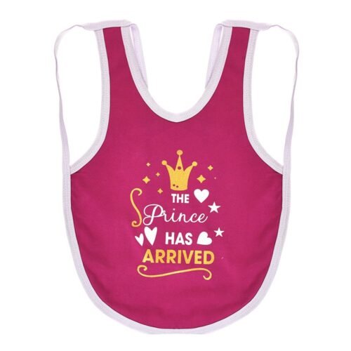 Multi-colors Printed Bib with diaper back size 38*29cm (2 Pieces) Girl g - Mix and Max - Colors: Fuchsia, Grey, and Light Blue - Sizes: 0-18 - Image 28