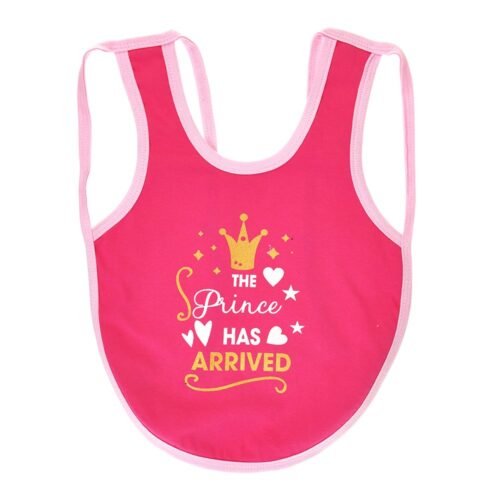 Multi-colors Printed Bib with diaper back size 38*29cm (2 Pieces) Girl g - Mix and Max - Colors: Fuchsia, Grey, and Light Blue - Sizes: 0-18 - Image 25