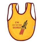 Multi-colors Printed Bib with diaper back size 38*29cm (2 Pieces) Boys b - Mix and Max - Colors: Fuchsia, Grey, and Light Blue - Sizes: 0-18 - Image 4