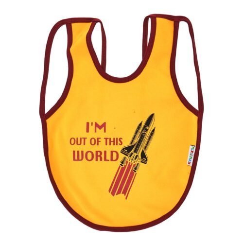 Multi-colors Printed Bib with diaper back size 38*29cm (2 Pieces) Boys b - Mix and Max - Colors: Fuchsia, Grey, and Light Blue - Sizes: 0-18 - Image 4