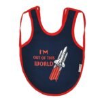 Multi-colors Printed Bib with diaper back size 38*29cm (2 Pieces) Boys b - Mix and Max - Colors: Fuchsia, Grey, and Light Blue - Sizes: 0-18 - Image 10