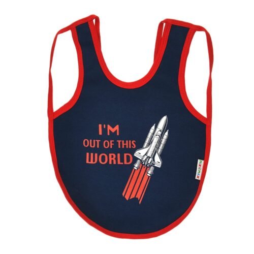 Multi-colors Printed Bib with diaper back size 38*29cm (2 Pieces) Boys b - Mix and Max - Colors: Fuchsia, Grey, and Light Blue - Sizes: 0-18 - Image 10