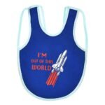 Multi-colors Printed Bib with diaper back size 38*29cm (2 Pieces) Boys b - Mix and Max - Colors: Fuchsia, Grey, and Light Blue - Sizes: 0-18 - Image 11