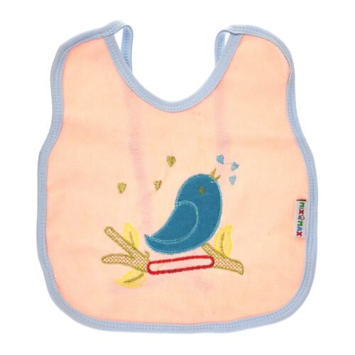 Multi-color Bib with embroidery diaper back size 38*29cm (2 Pieces) - Mix and Max - Colors: Fuchsia, Grey, and Light Blue - Sizes: 0-18 - Image 18