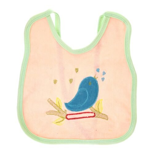 Multi-color Bib with embroidery diaper back size 38*29cm (2 Pieces) - Mix and Max - Colors: Fuchsia, Grey, and Light Blue - Sizes: 0-18 - Image 17