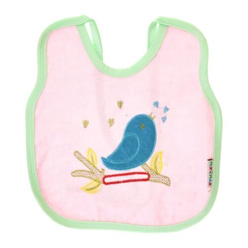 Multi-color Bib with embroidery diaper back size 38*29cm (2 Pieces) - Mix and Max - Colors: Fuchsia, Grey, and Light Blue - Sizes: 0-18 - Image 15