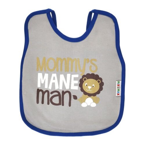 Multi-colors Printed Bib with diaper back size 38*29cm (2 Pieces) Boys b - Mix and Max - Colors: Fuchsia, Grey, and Light Blue - Sizes: 0-18 - Image 21