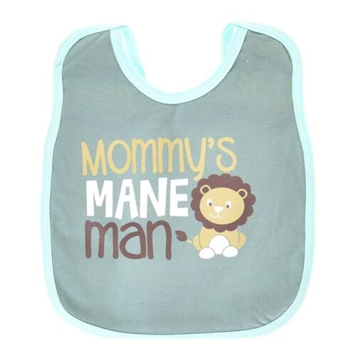 Multi-colors Printed Bib with diaper back size 38*29cm (2 Pieces) Boys b - Mix and Max - Colors: Fuchsia, Grey, and Light Blue - Sizes: 0-18 - Image 18