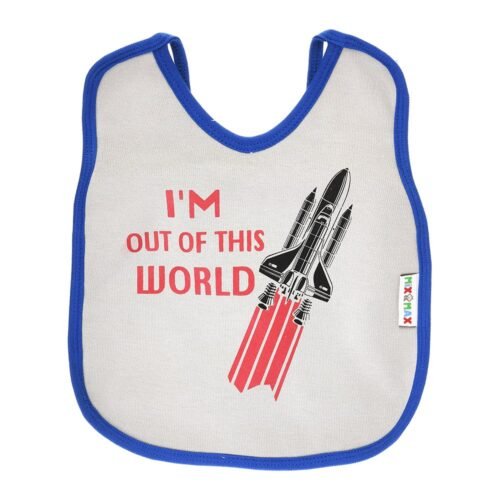 Multi-colors Printed Bib with diaper back size 38*29cm (2 Pieces) Boys b - Mix and Max - Colors: Fuchsia, Grey, and Light Blue - Sizes: 0-18 - Image 27