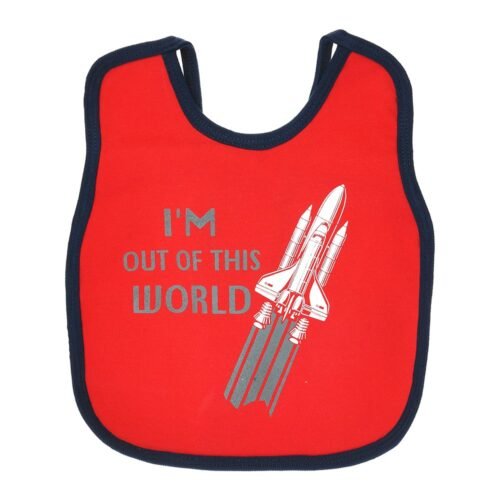 Multi-colors Printed Bib with diaper back size 38*29cm (2 Pieces) Boys b - Mix and Max - Colors: Fuchsia, Grey, and Light Blue - Sizes: 0-18 - Image 28