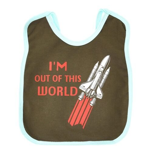 Multi-colors Printed Bib with diaper back size 38*29cm (2 Pieces) Boys b - Mix and Max - Colors: Fuchsia, Grey, and Light Blue - Sizes: 0-18 - Image 29