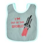 Multi-colors Printed Bib with diaper back size 38*29cm (2 Pieces) Boys b - Mix and Max - Colors: Fuchsia, Grey, and Light Blue - Sizes: 0-18 - Image 30