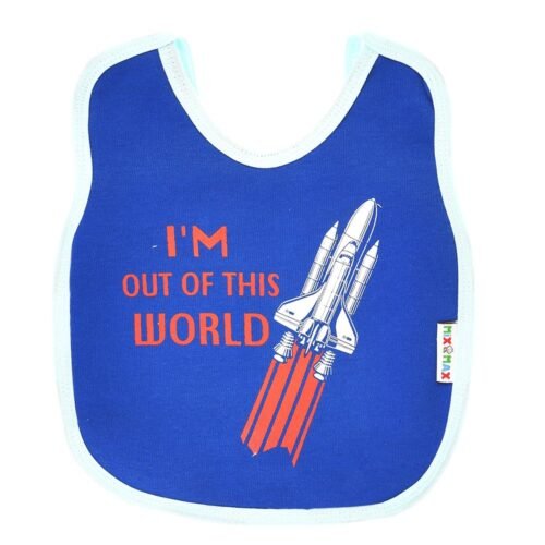 Multi-colors Printed Bib with diaper back size 38*29cm (2 Pieces) Boys b - Mix and Max - Colors: Fuchsia, Grey, and Light Blue - Sizes: 0-18 - Image 33