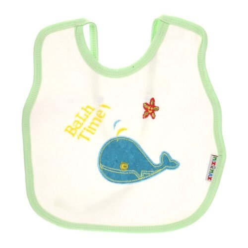Multi-color Bib with embroidery diaper back size 38*29cm (2 Pieces) - Mix and Max - Colors: Fuchsia, Grey, and Light Blue - Sizes: 0-18 - Image 8