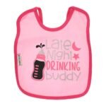 Multi-colors Printed Bib with diaper back size 38*29cm (2 Pieces) Girl g - Mix and Max - Colors: Fuchsia, Grey, and Light Blue - Sizes: 0-18 - Image 33