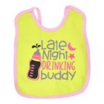 Multi-colors Printed Bib with diaper back size 38*29cm (2 Pieces) Girl g - Mix and Max - Colors: Fuchsia, Grey, and Light Blue - Sizes: 0-18 - Image 64