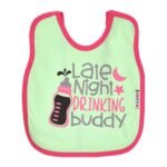 Multi-colors Printed Bib with diaper back size 38*29cm (2 Pieces) Girl g - Mix and Max - Colors: Fuchsia, Grey, and Light Blue - Sizes: 0-18 - Image 63