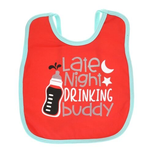 Multi-colors Printed Bib with diaper back size 38*29cm (2 Pieces) Girl g - Mix and Max - Colors: Fuchsia, Grey, and Light Blue - Sizes: 0-18 - Image 60