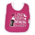 Multi-colors Printed Bib with diaper back size 38*29cm (2 Pieces) Girl g - Mix and Max - Colors: Fuchsia, Grey, and Light Blue - Sizes: 0-18 - Image 59