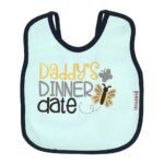 Multi-colors Printed Bib with diaper back size 38*29cm (2 Pieces) Girl g - Mix and Max - Colors: Fuchsia, Grey, and Light Blue - Sizes: 0-18 - Image 57