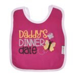 Multi-colors Printed Bib with diaper back size 38*29cm (2 Pieces) Girl g - Mix and Max - Colors: Fuchsia, Grey, and Light Blue - Sizes: 0-18 - Image 55