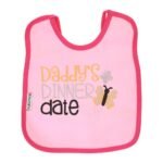 Multi-colors Printed Bib with diaper back size 38*29cm (2 Pieces) Girl g - Mix and Max - Colors: Fuchsia, Grey, and Light Blue - Sizes: 0-18 - Image 50