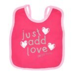 Multi-colors Printed Bib with diaper back size 38*29cm (2 Pieces) Girl g - Mix and Max - Colors: Fuchsia, Grey, and Light Blue - Sizes: 0-18 - Image 48