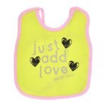 Multi-colors Printed Bib with diaper back size 38*29cm (2 Pieces) Girl g - Mix and Max - Colors: Fuchsia, Grey, and Light Blue - Sizes: 0-18 - Image 44