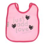 Multi-colors Printed Bib with diaper back size 38*29cm (2 Pieces) Girl g - Mix and Max - Colors: Fuchsia, Grey, and Light Blue - Sizes: 0-18 - Image 43