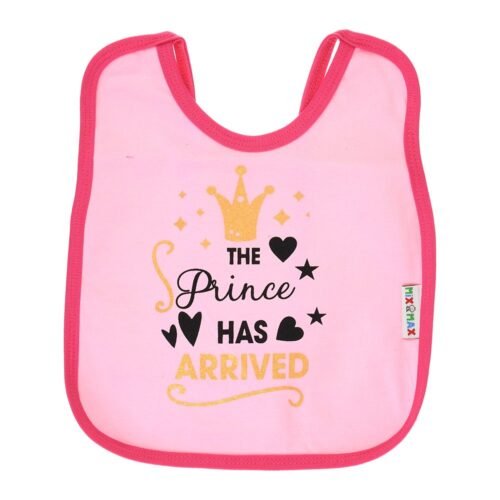 Multi-colors Printed Bib with diaper back size 38*29cm (2 Pieces) Girl g - Mix and Max - Colors: Fuchsia, Grey, and Light Blue - Sizes: 0-18 - Image 41
