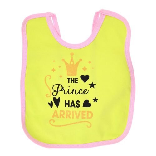 Multi-colors Printed Bib with diaper back size 38*29cm (2 Pieces) Girl g - Mix and Max - Colors: Fuchsia, Grey, and Light Blue - Sizes: 0-18 - Image 40