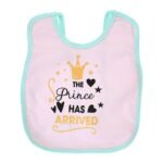 Multi-colors Printed Bib with diaper back size 38*29cm (2 Pieces) Girl g - Mix and Max - Colors: Fuchsia, Grey, and Light Blue - Sizes: 0-18 - Image 38