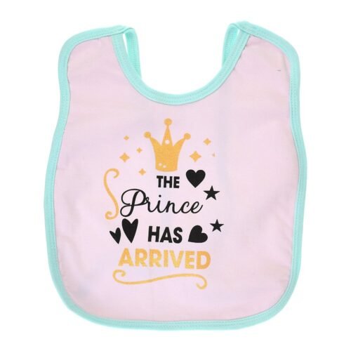 Multi-colors Printed Bib with diaper back size 38*29cm (2 Pieces) Girl g - Mix and Max - Colors: Fuchsia, Grey, and Light Blue - Sizes: 0-18 - Image 38