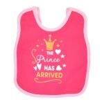 Multi-colors Printed Bib with diaper back size 38*29cm (2 Pieces) Girl g - Mix and Max - Colors: Fuchsia, Grey, and Light Blue - Sizes: 0-18 - Image 35