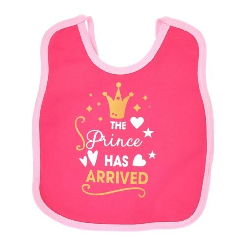 Multi-colors Printed Bib with diaper back size 38*29cm (2 Pieces) Girl g - Mix and Max - Colors: Fuchsia, Grey, and Light Blue - Sizes: 0-18 - Image 35