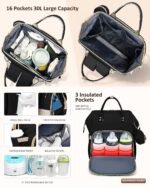 Premium Elegant Mum Large Diaper Backpack bag waterproof - Mix and Max - Image 6