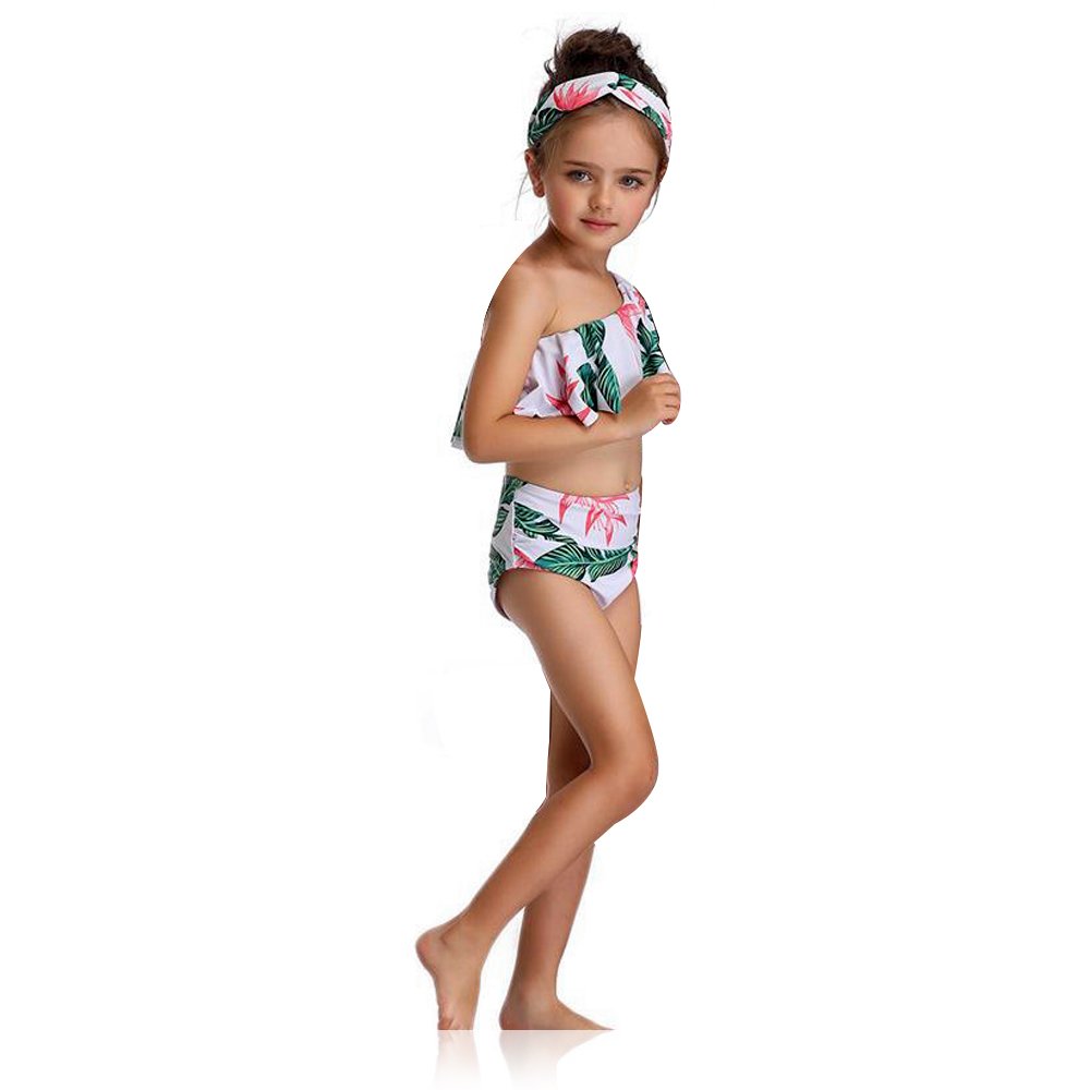AW4.jpg Girly 2 Pieces Swimsuit (5 sizes From 2Y to 10Y) # A - Mix and Max - Sizes: From 104 2-3 Y to 152 8-10 Y - Image 1