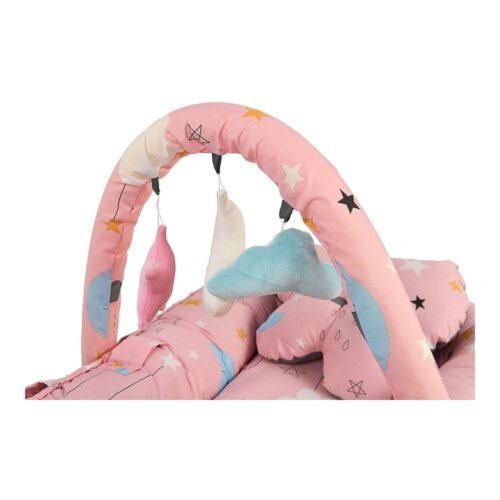 Baby Nest Bed for Newborns Portable Baby Lounger and Sleep Pod Pink Grey Mix and Max - Image 7