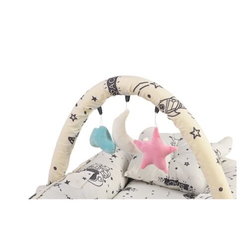 Baby Nest Bed for Newborns Portable Baby Lounger and Sleep Pod White Black Mix and Max - Image 7