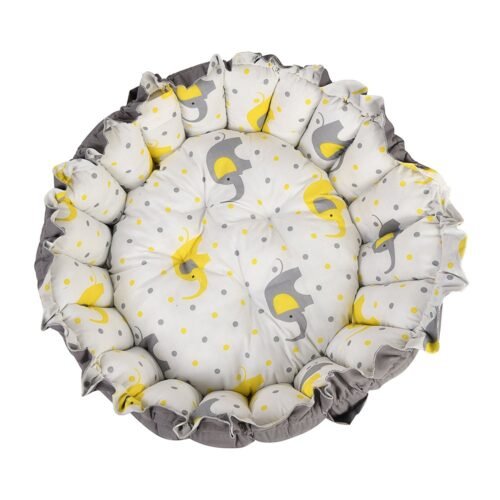 Baby Nest with Soft Toys and Mosquito Net Comfortable Infant Sleeping Bed Multi color Mix and Max - Image 6