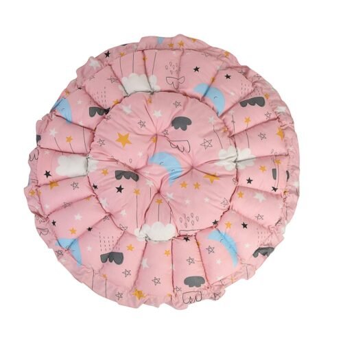 Baby Nest with Soft Toys and Mosquito Net – Comfortable Infant Sleeping Bed Pinky color Mix and Max - Image 13