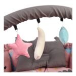 Baby Nest with Soft Toys and Mosquito Net – Comfortable Infant Sleeping Bed Pinky color Mix and Max - Image 4