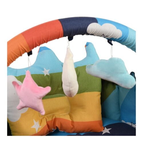 Baby Nest with Soft Toys and Mosquito Net – Comfortable Infant Sleeping Bed Multi color Mix and Max - Image 3
