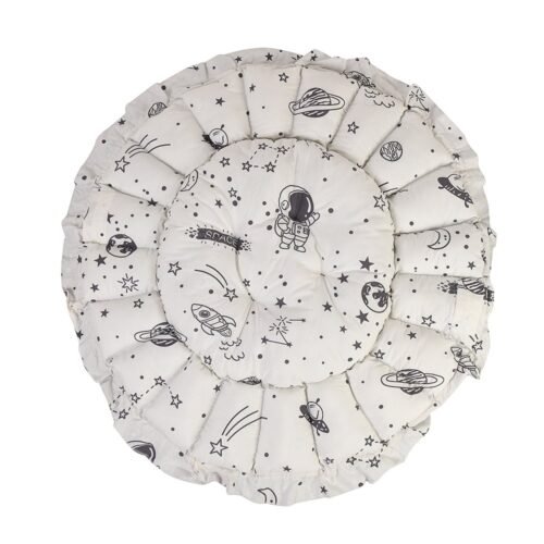 Baby Nest with Soft Toys and Mosquito Net – Comfortable Infant Sleeping Bed white grey color Mix and Max - Image 14