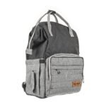 Premium Elegant Mum Large Diaper Backpack bag waterproof multifunction SET 4 in 1 - Mix and Max - Grey and Black - Image 12