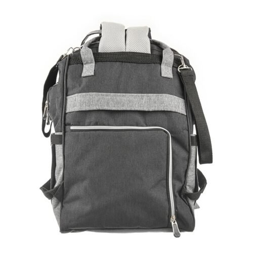 Premium Elegant Mum Large Diaper Backpack bag waterproof multifunction SET 4 in 1 - Mix and Max - Grey and Black - Image 11