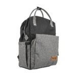 Premium Elegant Mum Large Diaper Backpack bag waterproof multifunction SET 4 in 1 - Mix and Max - Black and Grey 2 - Image 3