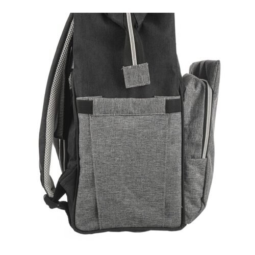 Premium Elegant Mum Large Diaper Backpack bag waterproof multifunction SET 4 in 1 - Mix and Max - Black and Grey 2 - Image 12