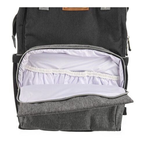 Premium Elegant Mum Large Diaper Backpack bag waterproof multifunction SET 4 in 1 - Mix and Max - Black and Grey 2 - Image 13